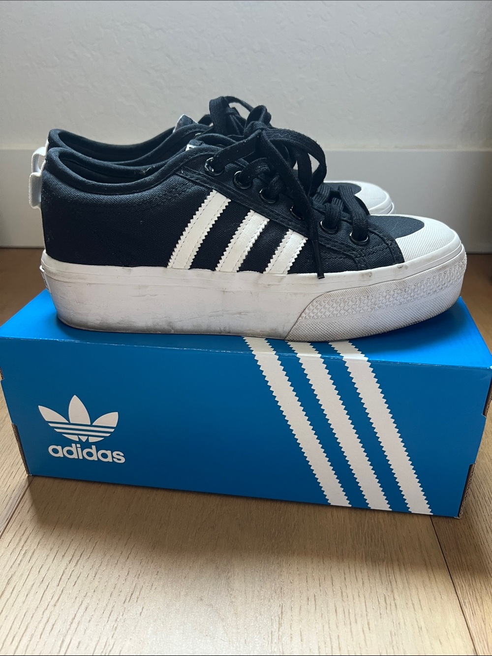 Adidas Nizza platform shoes